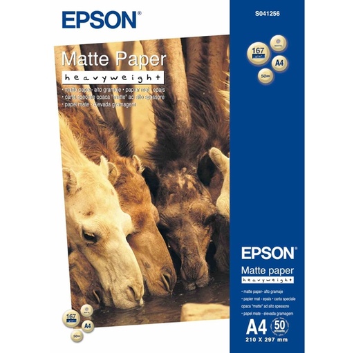 [DEPSS041256] CARTA FOTOGRAFICA MATTE 50fg 167gr 210x297mm A4 ALTO SPESSORE EPSON