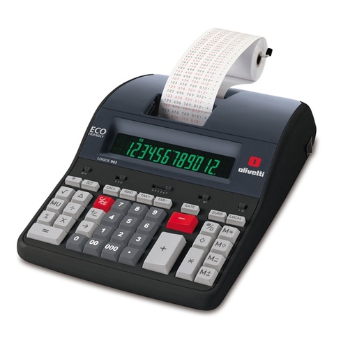 [DOLIB5895] CALCOLATRICE LOGOS 902 PROFESSIONALE 12 CIFRE E 2 COLORI 4 OPERAZIONI BASE