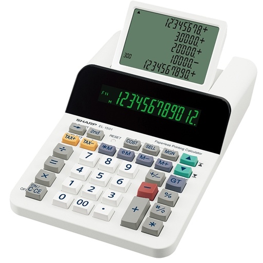 [DSHAEL1501] CALCOLATRICE LCD a 5 RIGHE EL1501 SHARP 12CIFRE