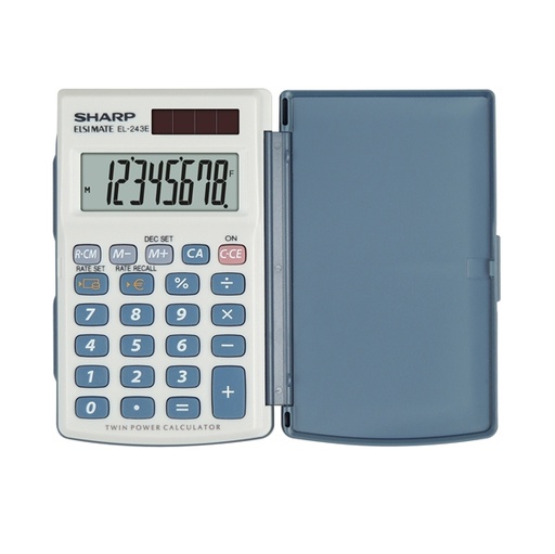 [DSHAEL243EB] CALCOLATRICE EL 243EB 8 CIFRE TASCABILE SHARP