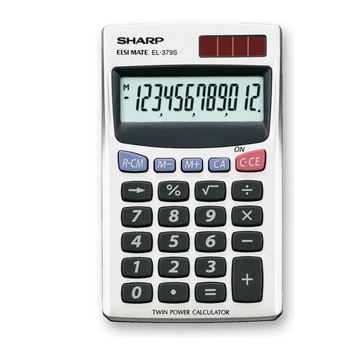 [DSHAEL379SB] CALCOLATRICE EL 379SB 12 CIFRE TASCABILE SHARP