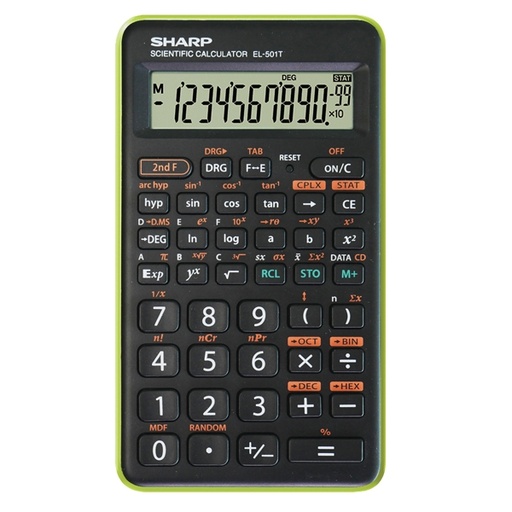 [DSHAEL501TBGR] CALCOLATRICE SCIENTIFICA EL 501TB SHARP VERDE