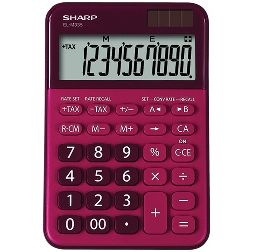 [DSHAELM335BRD] Calcolatrice da tavolo, EL M335 10 cifre, colore rosso