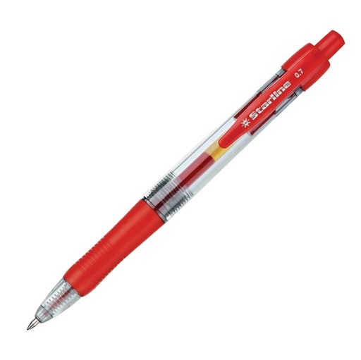 [DSTL1210] PENNA SFERA SCATTO INK GEL ROSSO 0.7MM Fine STARLINE