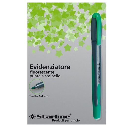 [DSTL1639] EVIDENZIATORE STARLINE VERDE P.SCALPELLO 1-4MM