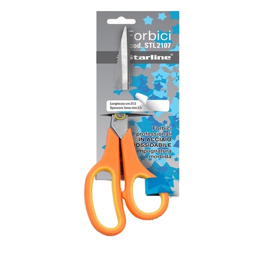 [DSTL2107] FORBICI 21,5cm LAMA in ACCIAIO IMPUGNATURA MORBIDA Starline