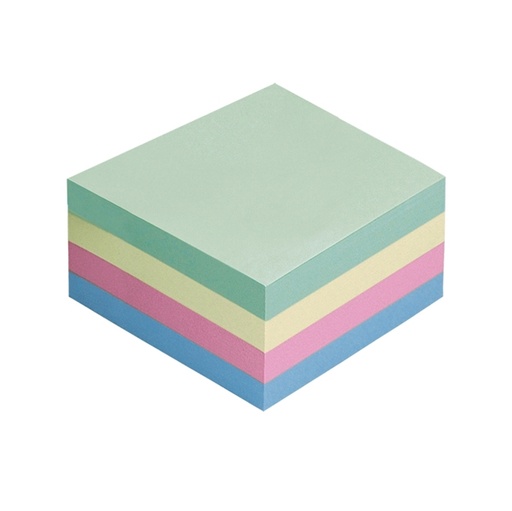 [DSTL2525] CUBO BIGLIETTI ADESIVI ASSORT.TENUE 75X75mm 400fg 70gr Starline