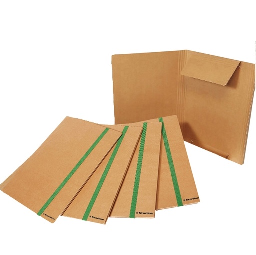 [DSTL6100] CARTELLINA 3 LEMBI 25X35CM CARTONE FSC C/ELASTICO PIATTO 20mm STARLINE