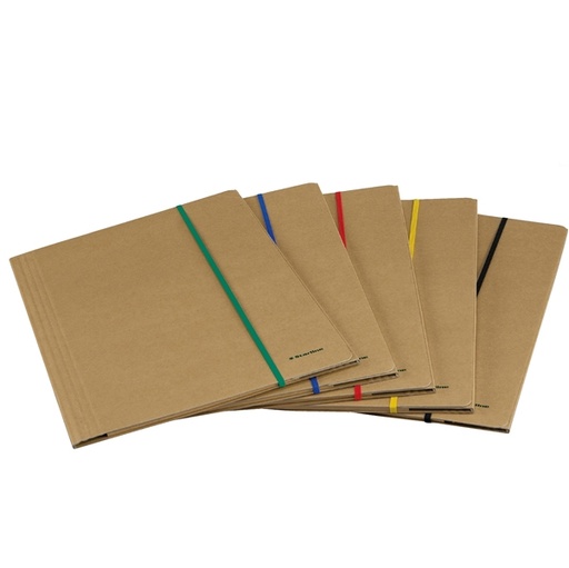[DSTL6105] CARTELLINA 3 LEMBI 25X35 CARTONE FSC C/ELASTICO PIATTO 5MM STARLINE
