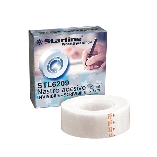 [DSTL6209] NASTRO ADESIVO 19mmx33mt SCRIVIBILE e INVISIBILE Starline