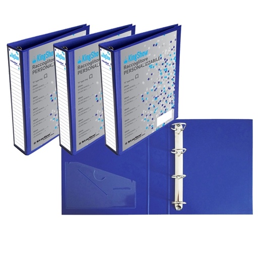 [DSTL7035] Raccoglitore KingShow 40 A4 4D blu 22X30cm personalizzabile STARLINE
