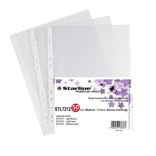 [DSTL7212] 50 BUSTE FORATE 22X30 BUCCIA Medium Starline