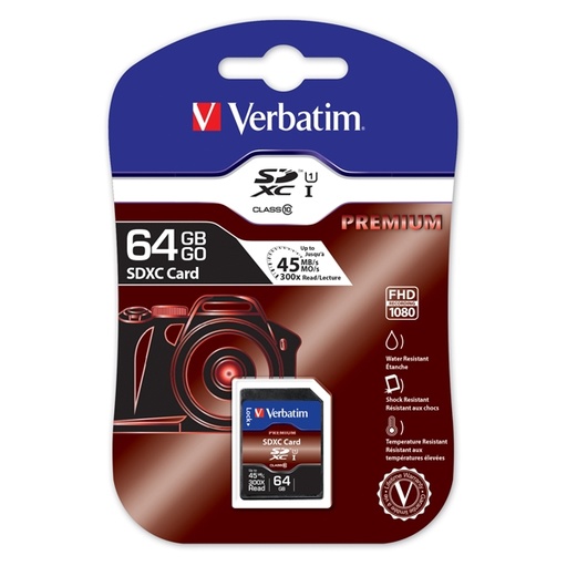 [DVERB44024] SECURE DIGITAL CARD 64GB XC CLASS UH S-1