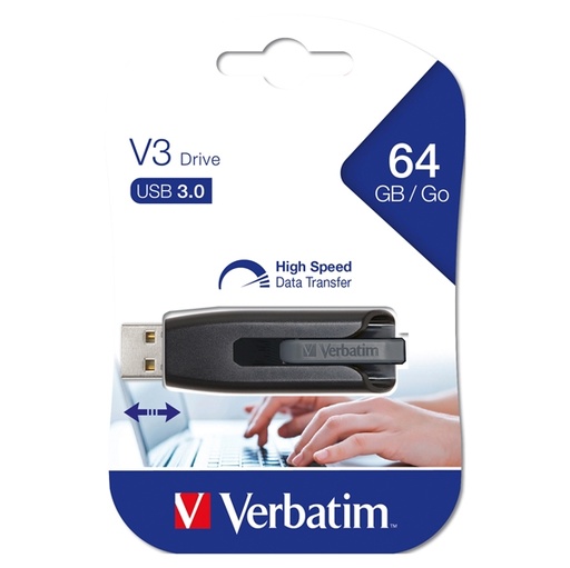[DVERB49174] MEMORIA USB 3.0 SUPERSPEED - STORE 'N' GO V3 USB DRIVE 64GB (NERO)