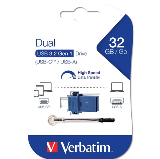 [DVERB49966] Verbatim USB Drive 3.0 Store ´N´ GO Dual Drive 3.0 / USB C 32GB