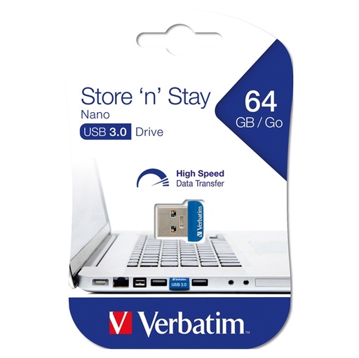 [DVERB98711] USB 3.0 64GB STORE 'N' STAY NANO