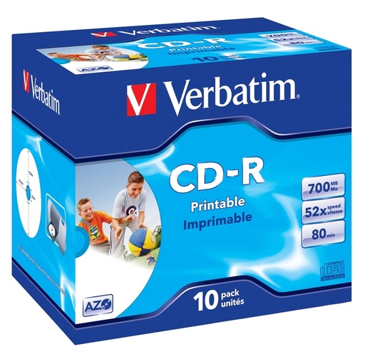 [DVERCDR70052STK] SCATOLA 10 CD-R DATALIFEPLUS JEWEL CASE 1X-52X 700MB STAMPABILE INKJET