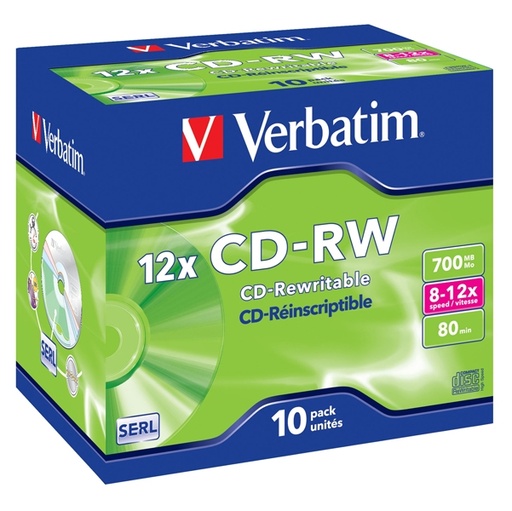 [DVERCDRW70012XK] SCATOLA 10 CD-RW DATALIFEPLUS 8X-10X 700MB SERIGRAFATO