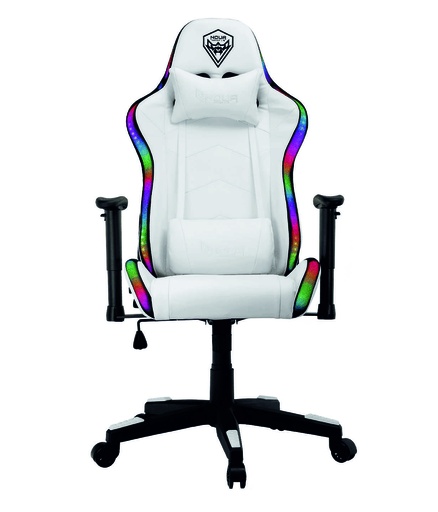[NOUAM7] GAMING SEDIA NOUA MAO M7 RGB RAINBOW WHITE STOFFA/ECOPELLE BRACCIOLI 3D Inclinabili