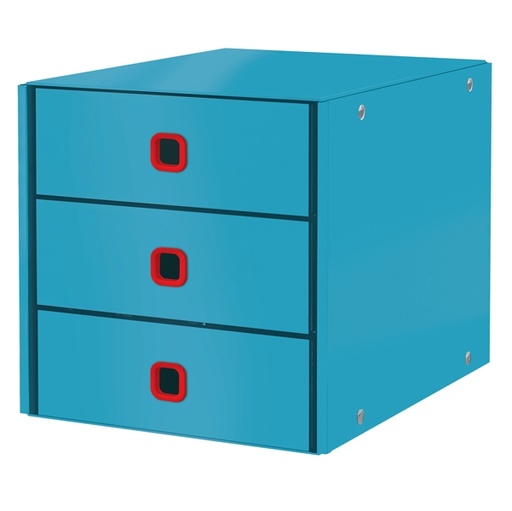 [D95294] Cassettiera 3 cassetti ClickStore blu Cosy Leitz