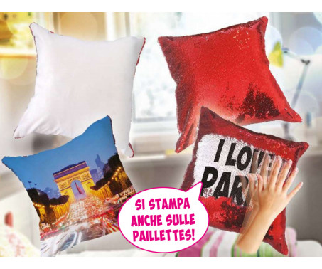[SUB098] SUB FEDERA PAILLETTES 40x40 BIANCO/ROSA FEDPA-N  BIRS