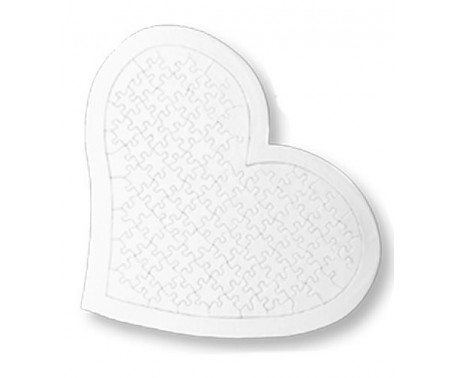 [SUB133] SUB PUZZLE IN CARTONE CUORE CON CORNICE 285X355 104 TESSERE