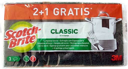 [T132096] SCOTCH BRITE SPUGNA + RETINA - Cf. 3 Pz.
