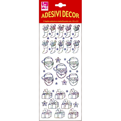 [TPC03608] ADESIVI METAL -  SOGGETTI NATALE AZZURRO (min.ord.2 o multipli)