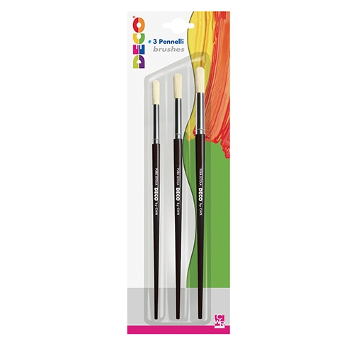 [TPC03693] PENNELLI TONDI MANICO CORTO - BLISTER 3 PZ. (2-4-6) (min.ord.12 o multipli)