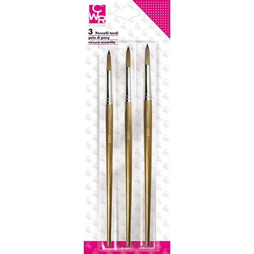 [TPC04148] PENNELLI PELO PONY - BLISTER 3 PZ. (2-6-8) (min.ord.3 o multipli)