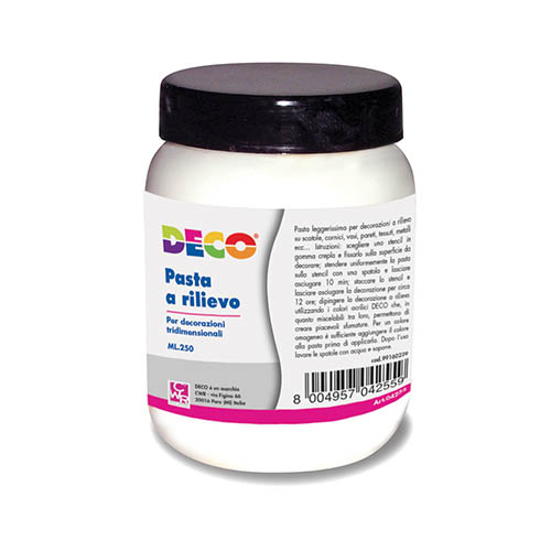 [TPC04255] PASTA RILIEVO PER DECORAZIONI - BARATTOLO ML.250 (min.ord.3 o multipli)