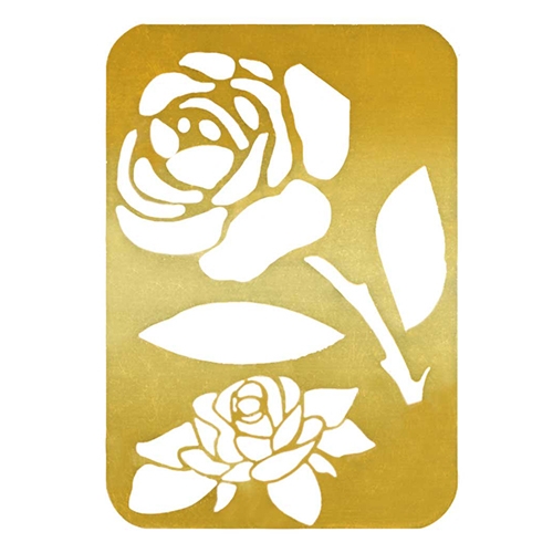 [TPC04399] MASCHERA METALLO EMBOSSING - ROSE