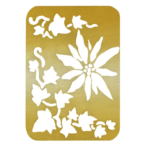 [TPC04402] MASCHERA METALLO EMBOSSING - EDERA + STELLA NATALE