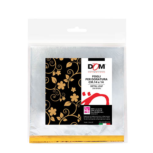 [TPC04407] FOGLI ARGENTO CM.14x14 - CONF.25 FG.