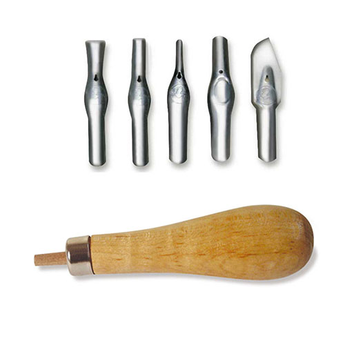 [TPC04616] SET MANICO PORTA PENNINI + 5 PENNINI