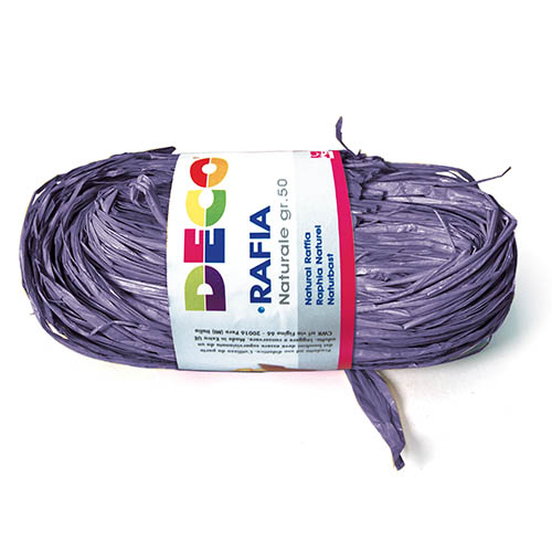 [TPC04658] RAFIA NATURALE - PACCHETTO GR.50 - LAVANDA (min.ord.6 o multipli)