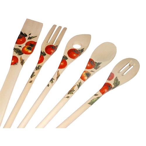 [TPC04895] POSATE IN LEGNO PER DECOUPAGE - BUSTA 5 PZ. (min.ord.3 o multipli)