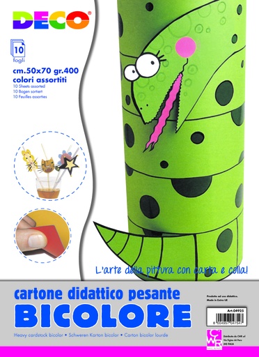 [TPC04925] CARTONCINI CM.50x70 GR.400 - CONF. 10 PZ. - COL. ASS.