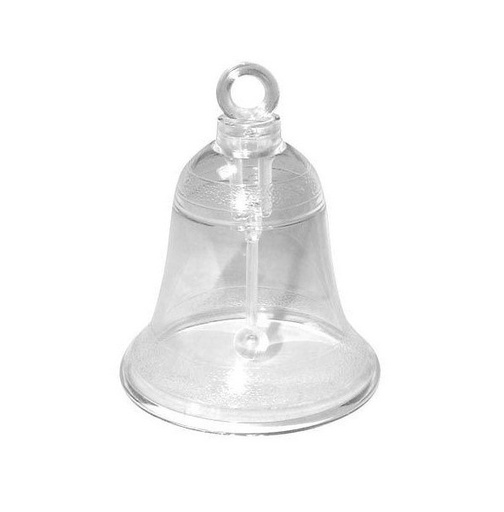 [TPC05250X4] CAMPANA 3D KRISTALL CM.5,5 CON BATACCHIO - SET 4 PEZZI-