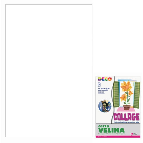 [TPC05310] VELINA CM.50X76 - BUSTA 24 FG. - BIANCO