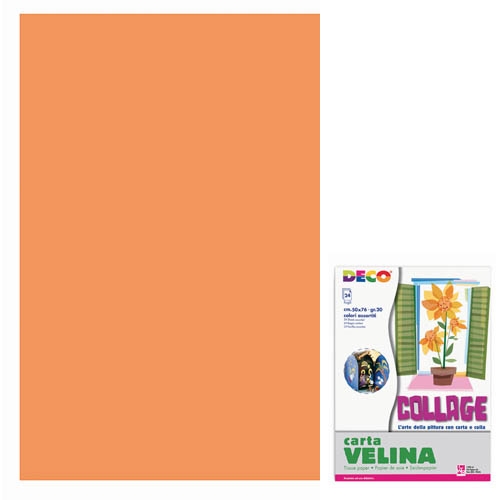 [TPC05312] VELINA CM.50X76 - BUSTA 24 FG. - ARANCIO