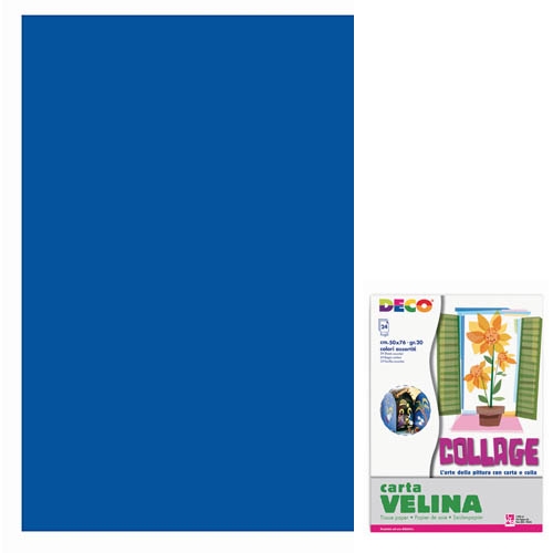 [TPC05317] VELINA CM.50X76 - BUSTA 24 FG. - BLU