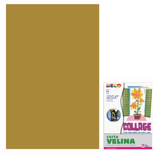 [TPC05320] VELINA CM.50X76 - BUSTA 24 FG. - MARRONE
