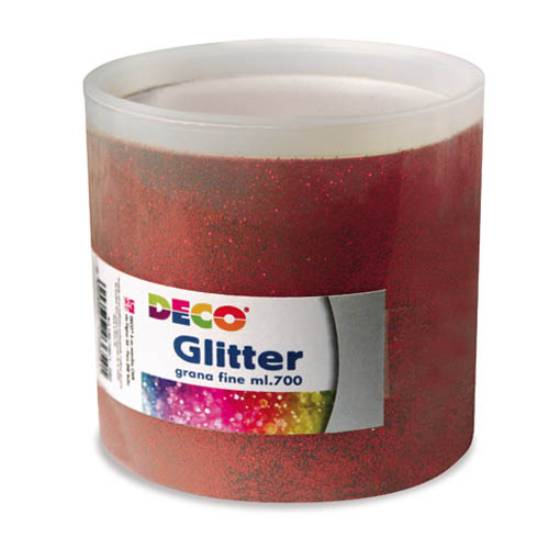 [TPC05399] GLITTER GRANA FINE - BARATTOLO ML.700 - ROSSO