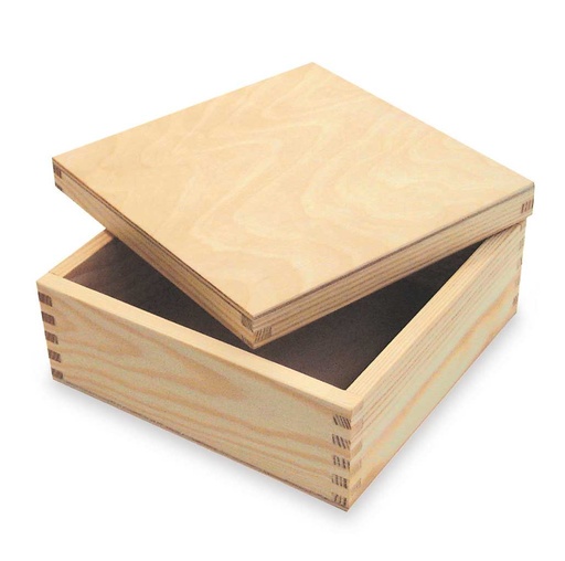 [TPC05410] SCATOLA LEGNO CON COPERCHIO CM.10X10X6,5
