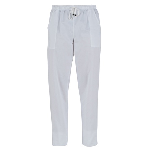 [D95379] Pantaloni Pitagora in cotone Tg. L bianco