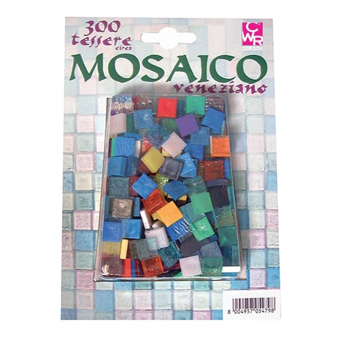 [TPC05479] TESSERE MOSAICO PLASTICA - BLISTER 300 PZ. - ASSORTITI
