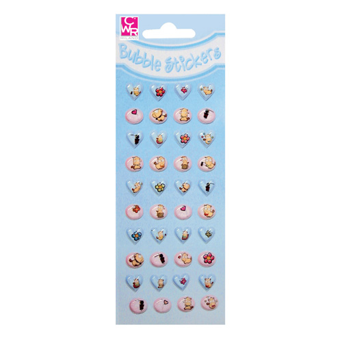 [TPC05547] ADESIVI BUBBLE - CONF. 12 BUSTINE - ASSORTITI