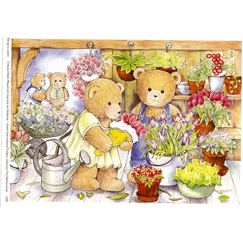 [TPC05571] CARTA DECOUPAGE 3D CM.15X21 - CONF. 4 FG. - ORSI FIORAI