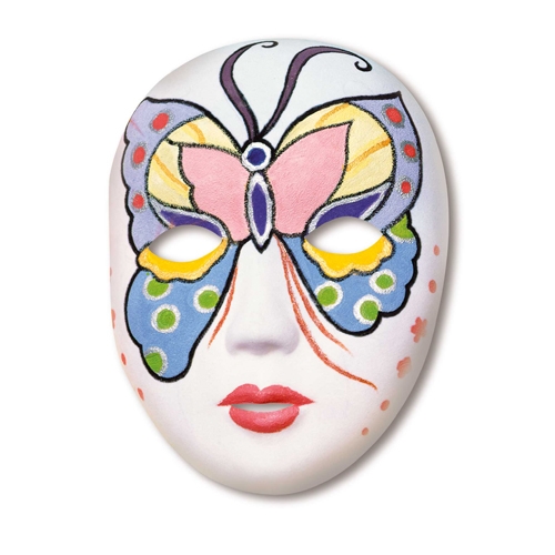 [TPC05615] MASCHERA DA DECORARE CM.15X21 DONNA (min.ord.6 o multipli)
